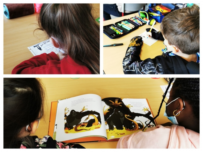 Eifrig sammeln die Kinder Tipps gegen schlechte Laune oder schmökern im Bilderbuch